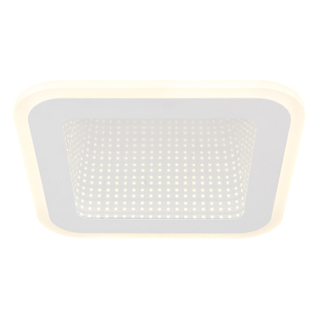 Stropné svietidlo, kov biely, plast, zrkadlový 3D efekt, akryl biely, DxŠxV: 230x230x40mm, vrátane L 3