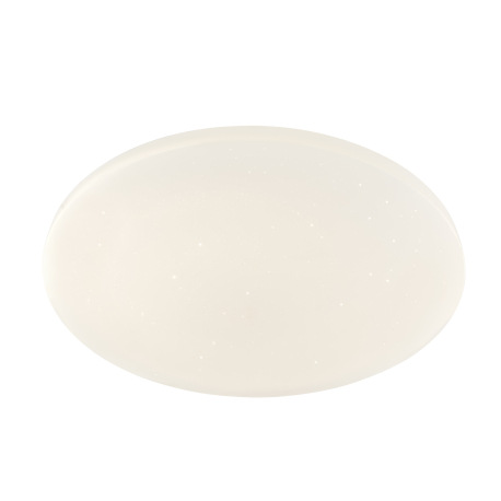 Stropné svietidlo,kov/akryl biely,trblietavý efekt,prepínanie nástenným vypínačom,pamäť,nočné svetlo