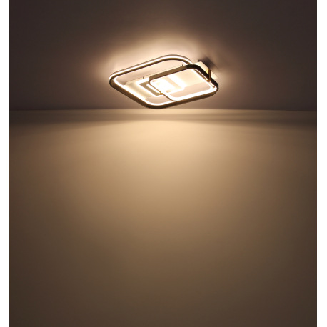 Stropné svietidlo, kov biely, čierny a sivý, akryl opál, stmievateľné, viackrokové ovládanie cez nás 10