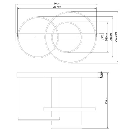 Závesné svietidlo, kov čierny/zlatý, akryl biely, stmievateľné, viackrokové ovládanie cez nástenný v 19
