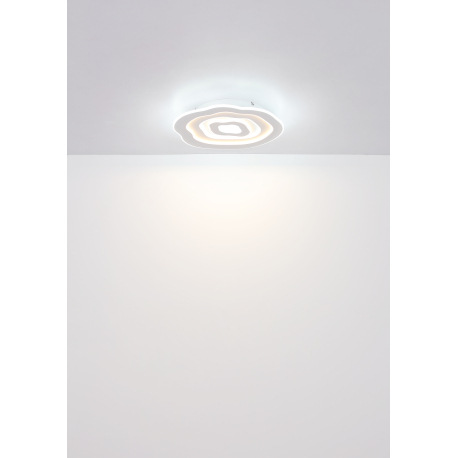 Stropné svietidlo kovové biele matné, akryl biely, DxŠxV: 480x430x60mm, LED 24W 230V, 3000lm zdroj, 4