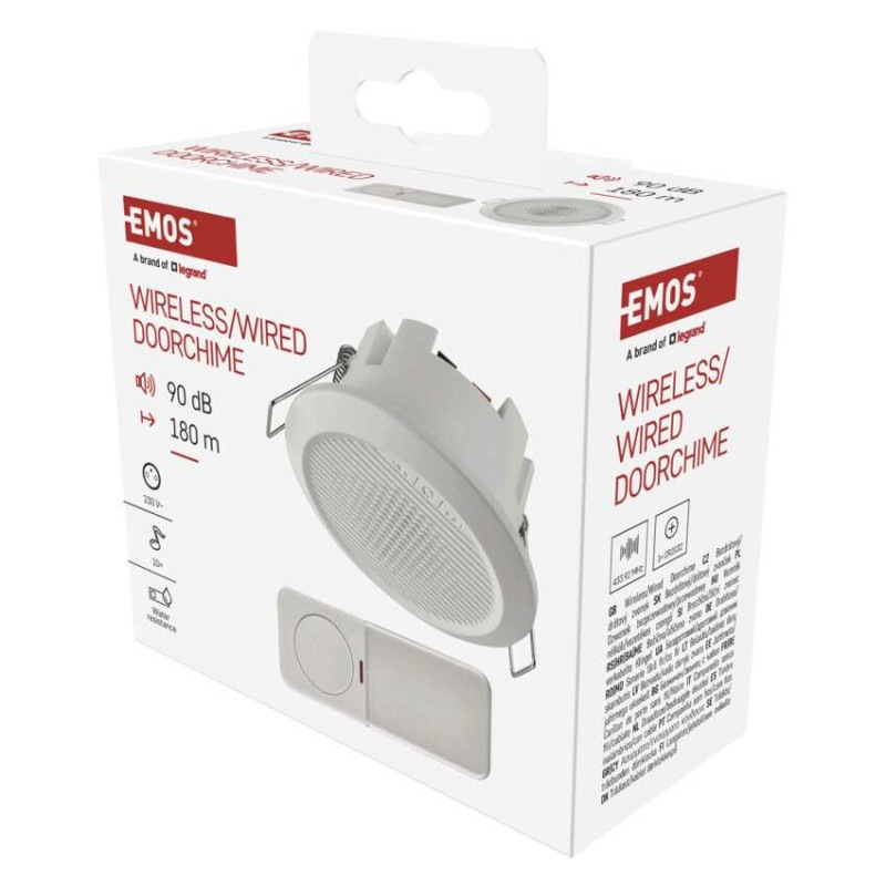 Domový drôtový/bezdrôtový zvonček P57103, vstavaný 11