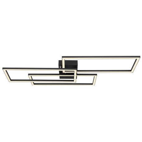 Stropné svietidlo, kov čierny, hliník čierny, akryl biely, stmievateľné, fixácia farby, SmartLight, 3