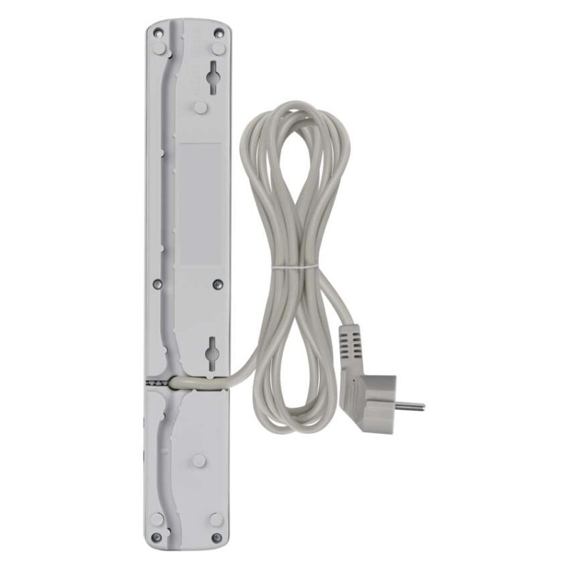 Prepäťová ochrana – 5 zásuviek, 3m, sivá 2