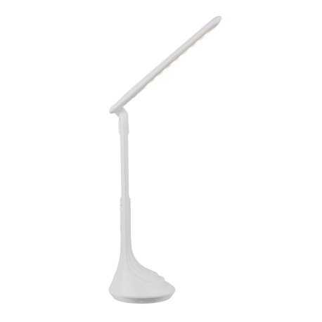 Nabíjateľná stolová lampa, plast, biela, hodiny, kalendár, budík, s adaptérom, zapnutie dotykom, dot 4