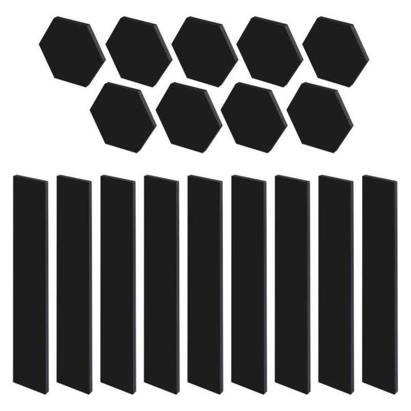 GoSmart LED svietidlo Lines čierne, 9 častí, 34 W, RGBIC stmievateľné, WiFi