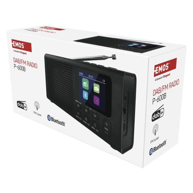 Prenosné rádio s Bluetooth P-600B, DAB / DAB+ / FM, čierne 13
