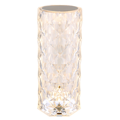 Nabíjateľná stolová lampa číry plast s krištáľovým efektom, dotykové zapnutie/vypnutie, stmievateľná 7