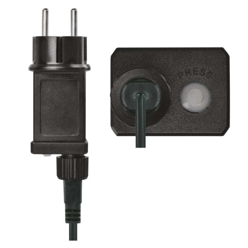 LED vianočná drop reťaz, 16 m, vonkajšia aj vnútorná, teplá biela, časovač 5