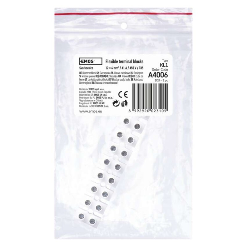 Svorkovnica 12×6,0 mm biela 1