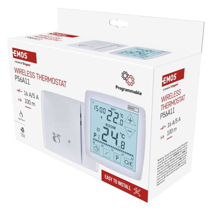 Izbový programovateľný bezdrôtový OpenTherm termostat P56A11 10