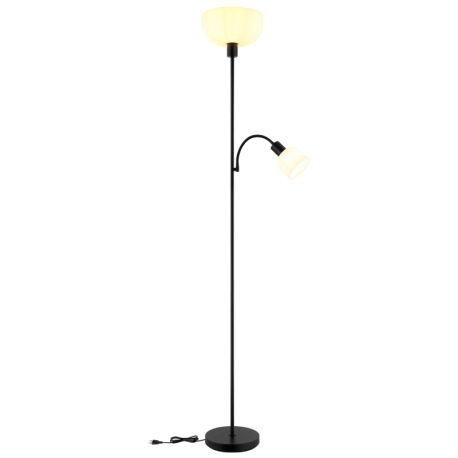 Stojanové svietidlo, kov čierny matný, plast biely, ø: 260mm, V: 1787mm, dĺžka kábla 1800mm, veľké s 7