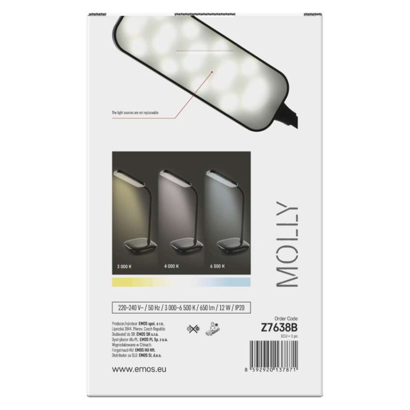 LED stolná lampa MOLLY, čierna 11