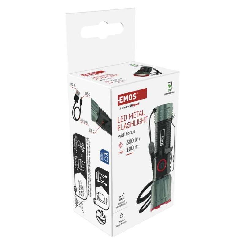 LED nabíjacie kovové svietidlo 300 lm, 700 mAh 13