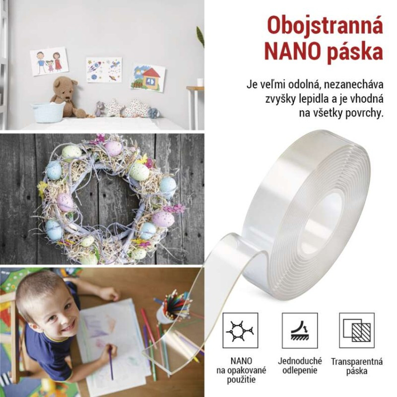  Dvojstranná NANO páska 30 mm / 3 m, priehľadná 1