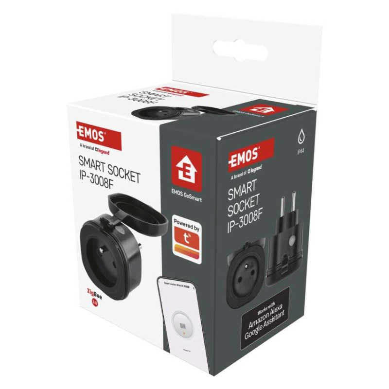 Zásuvka GoSmart Zigbee IP44 IP-3008F 8