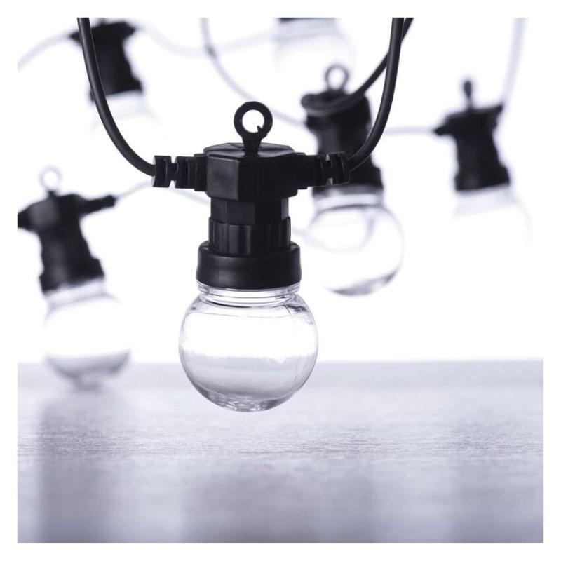 LED svetelná reťaz – 10x párty žiarovky, 5 m, vonkajšia aj vnútorná, multicolor 9