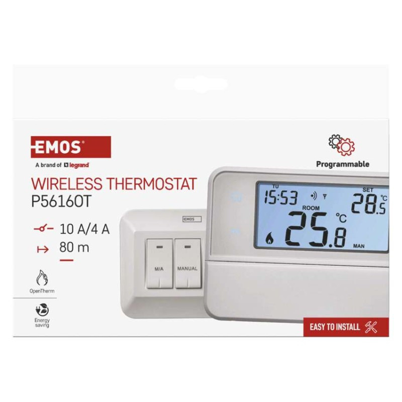 Izbový programovateľný bezdrôtový OpenTherm termostat P5616OT 10