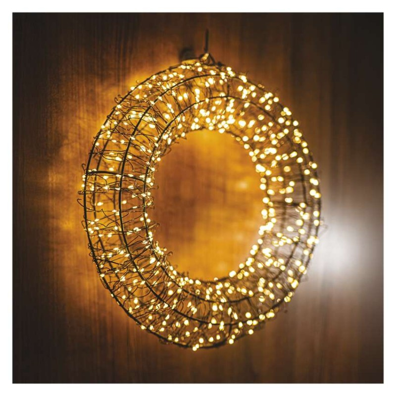 LED vianočný veniec – 480 LED, vonkajší aj vnútorný, teplá biela 3