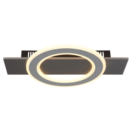 Stropné svietidlo, plast antracit, brúsený sivý kov, akryl biely, DxŠxV: 440x290x55mm, vrátane LED 1 13