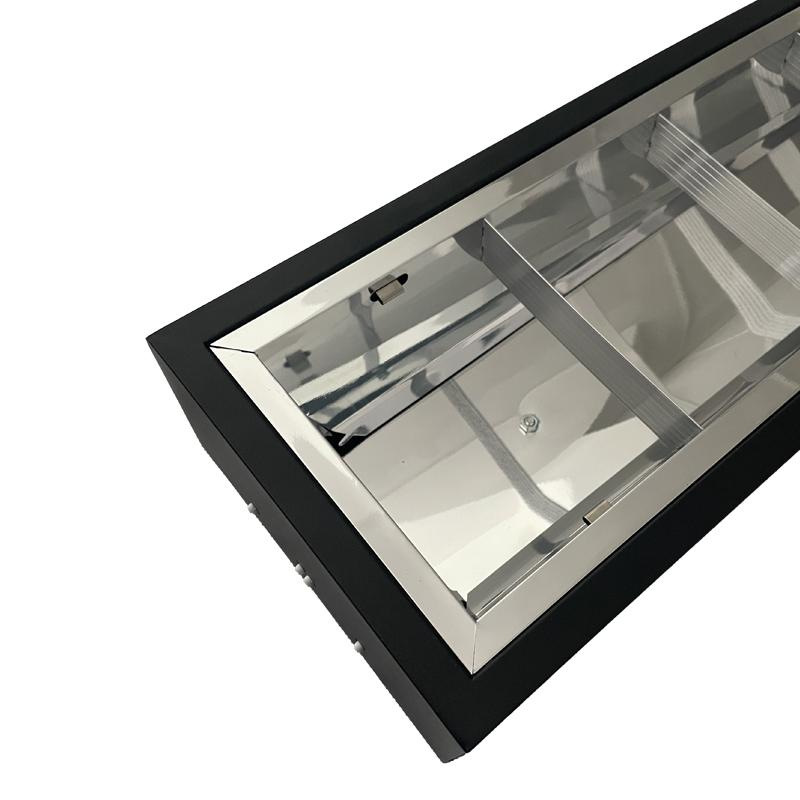 Čierne žiarivkové prisadené svietidlo na 2 x T8 ( 120cm LED trubica ) - TL301B 8