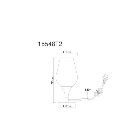 Stolové svietidlo, kov čierny matný, sklo dymové, číre, kábel čierny textil, kolískový vypínač na ká 4