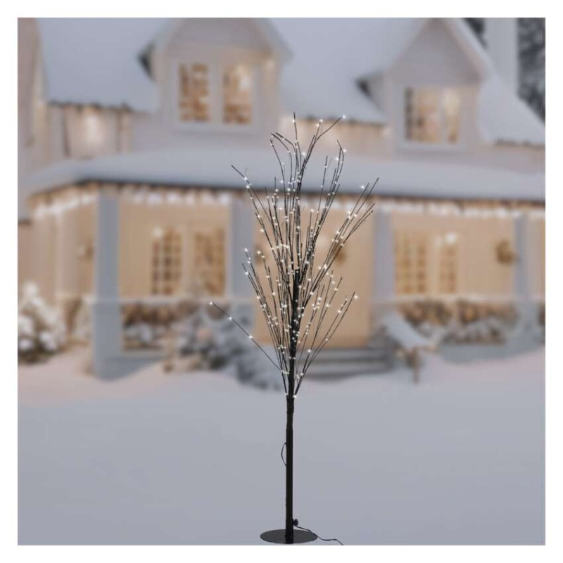 LED vianočný stromček, 120 cm, vonkajšia aj vnútorná, teplá biela, časovač 3