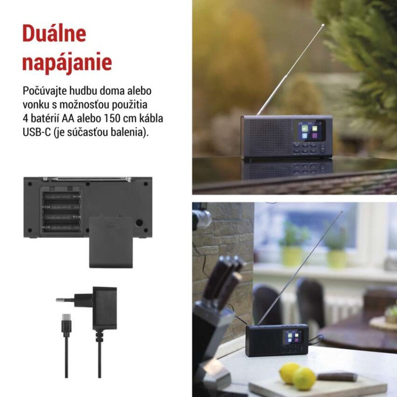 Prenosné rádio s Bluetooth P-600B, DAB / DAB+ / FM, čierne 2