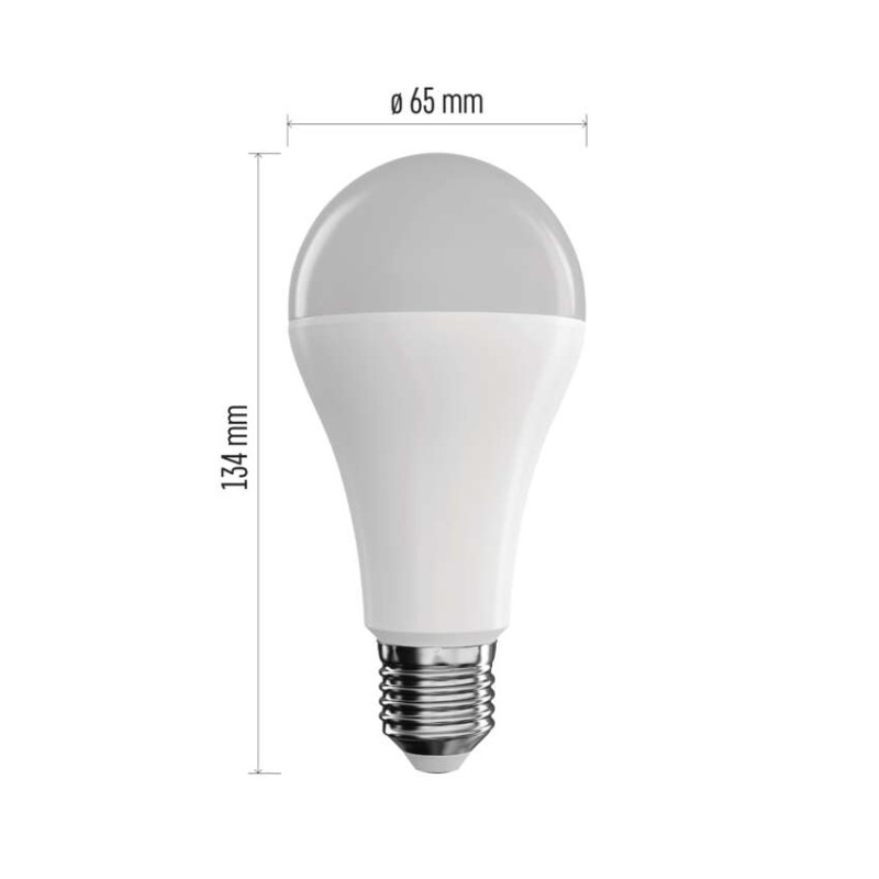 LED žiarovka GoSmart A65 / E27 / 14 W (94 W) / 1 400 lm / RGB / stmievateľná / WiFi 1