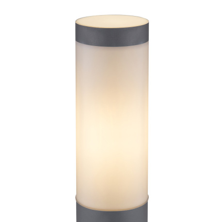 Vonkajšie svietidlo, nerez, antracit, plast biely, IP44, Ø 127, V: 450, bez žiarovky 1xE27, max. 60W 7