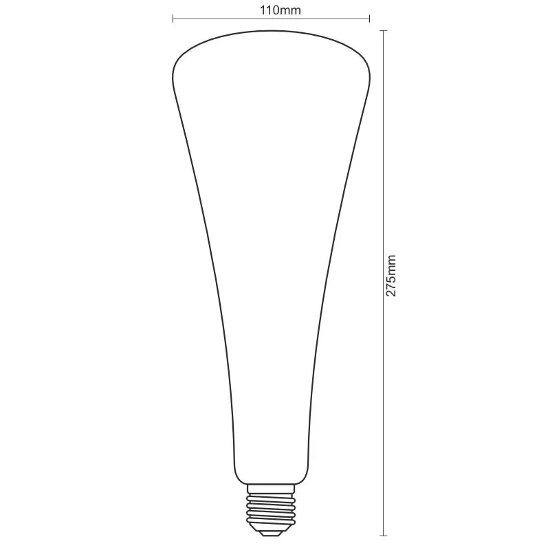 LED dekoratívna žiarovka / filament SHAPE 5W BLUE - T110 / E27 / 1800K - ZSF110 2