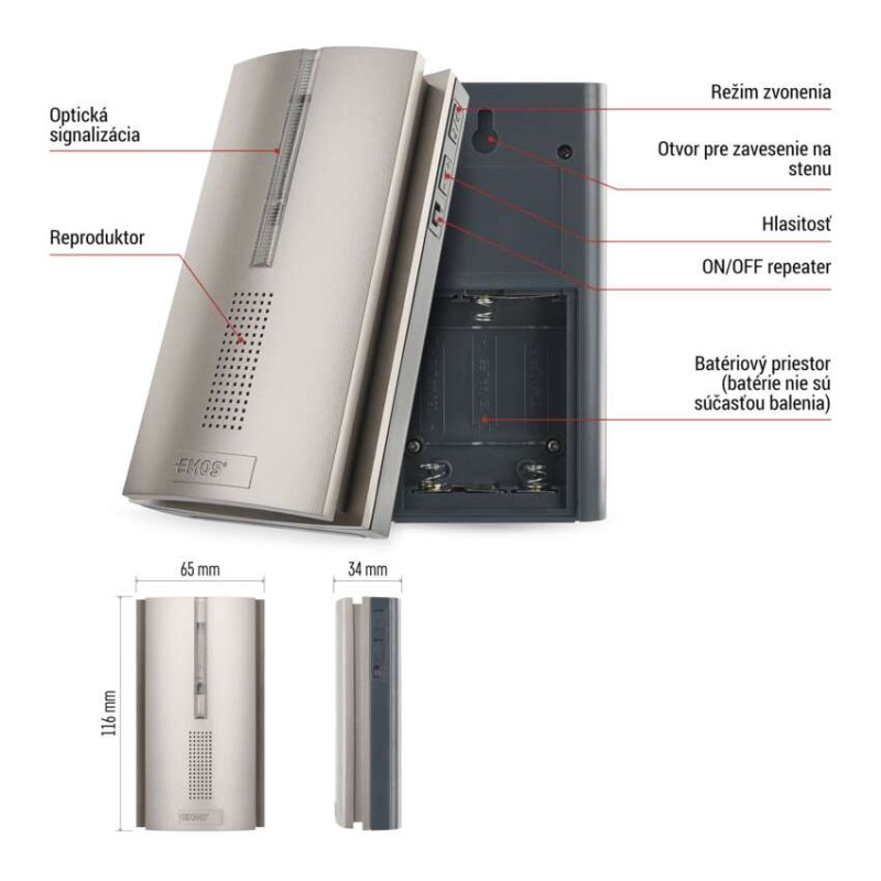 Domový bezdrôtový predlžovač signálu pre P5760N a P5763N na 3× AA 6