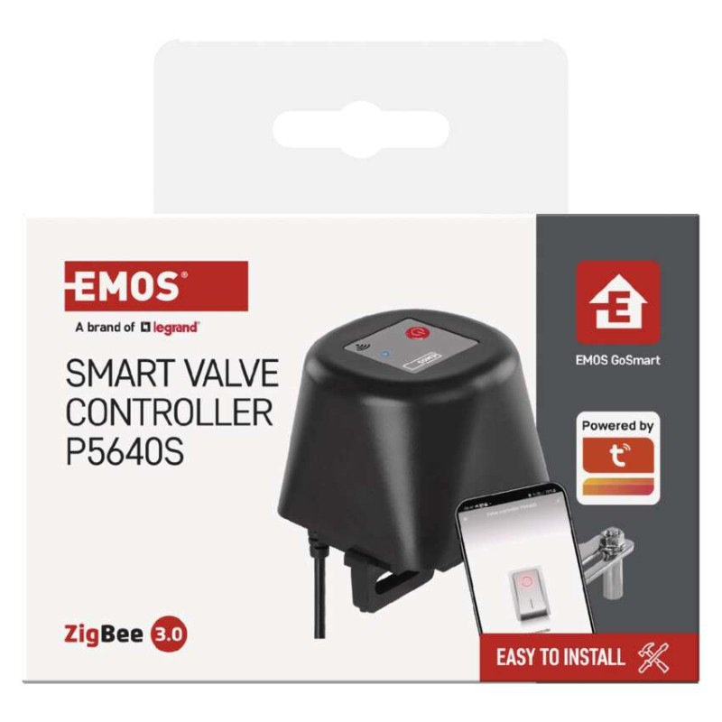 GoSmart Motorizovaný zatvárač ventila voda/plyn P5640S ZigBee 12