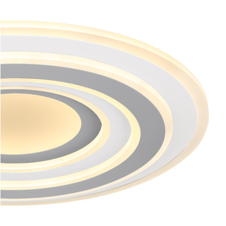 Stropné svietidlo, kov biely, akryl antracit a biely, nočné svetlo, funkcia pamäte, stmievateľné, di 16