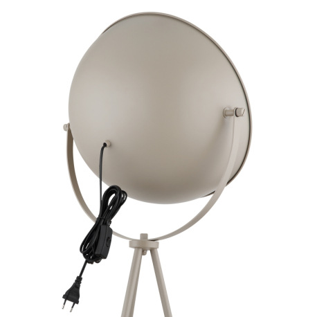 Stojanová lampa, kov pieskovej farby, kolískový vypínač na kábli, ø: 560 mm, V: 1526 mm, dĺžka kábla 5