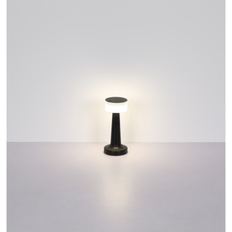 Nabíjateľná stolová lampa, plast, matná mosadzná farba, biela, dotykové zapnutie/vypnutie, plynulé d 17