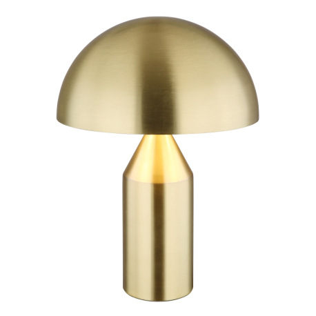 Stolové svietidlo, kov mosadzný, biely, kábel PVC čierny, kolískový vypínač na kábli, ø: 280mm, V: 3 4