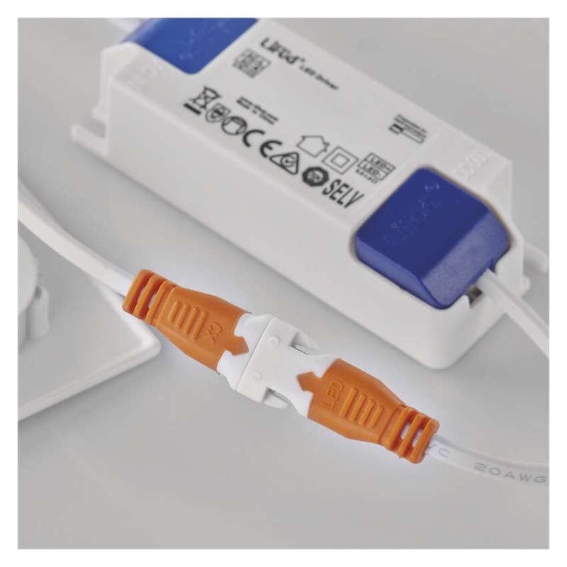 LED vstavané svietidlo NEXXO, štvorec, biely, 24W, teplá biela 8