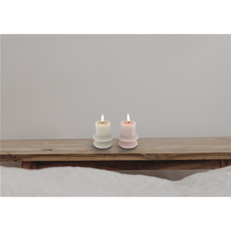 Dekoratívne svietidlo, plast sivý, plast biely, posuvný vypínač, efekt ohňa, vrátane batérie 1x CR20 2