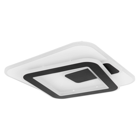 Stropné svietidlo, kov biely, kov čierny, akryl opál, pamäťová funkcia, nočné svetlo, stmievateľné, 3