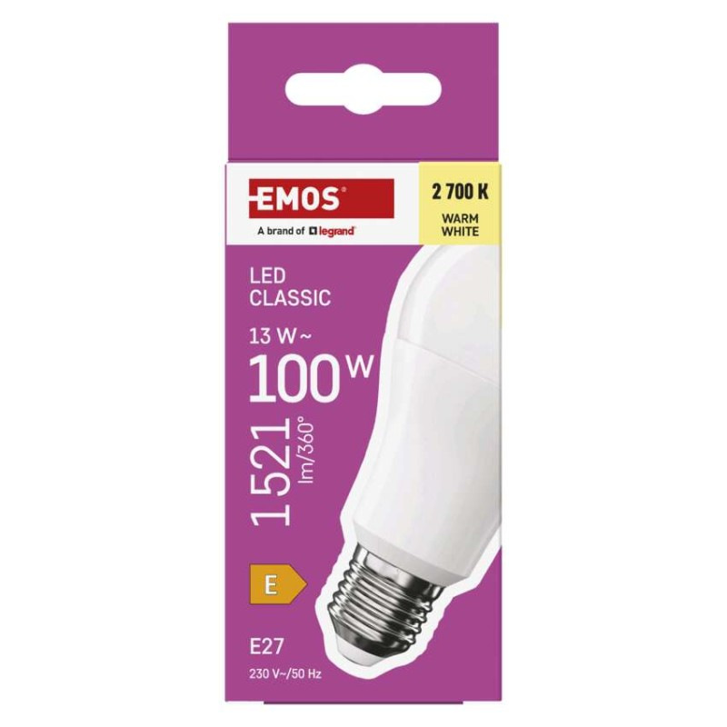 LED žiarovka Classic A60 / E27 / 13 W (100 W) / 1521 lm / Teplá biela 4