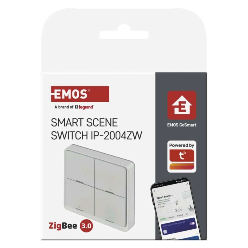 GoSmart Prenosný ovladač scén IP-2004ZW, ZigBee 3.0, 4-tlačidlový 6