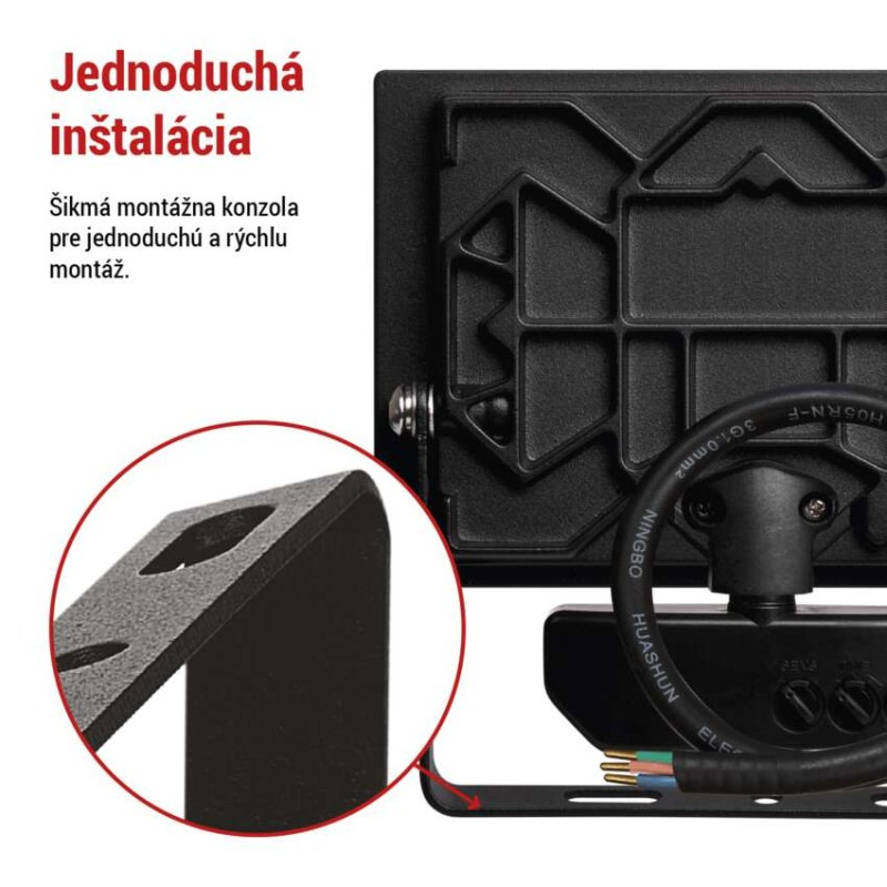 LED reflektor TAMBO so senzorom pohybu, 20 W, 2000 lm, čierny 8