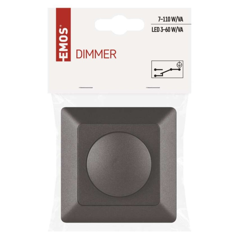 Triakový stmievač č. 6 pre regulovateľné LED žiarovky, antracit 4