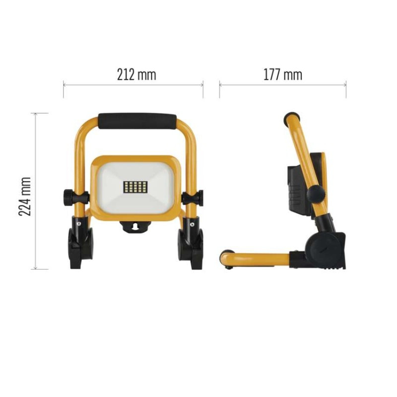 LED reflektor ACCO nabíjací prenosný, 10 W studená biela 4