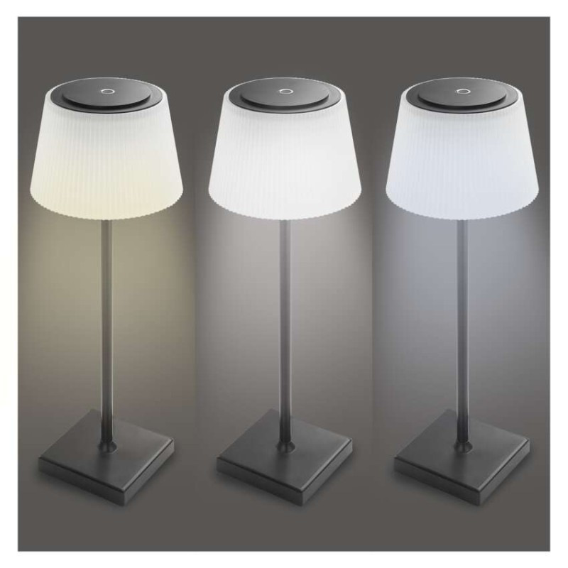 LED stolná lampa KATIE, dobíjacia, čierna 14