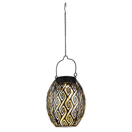 Solárne svietidlo, kov čierny, plast čierny, kov zlatý, vypínač, vrátane batérií AAA 300mAh 1.2V, IP 12