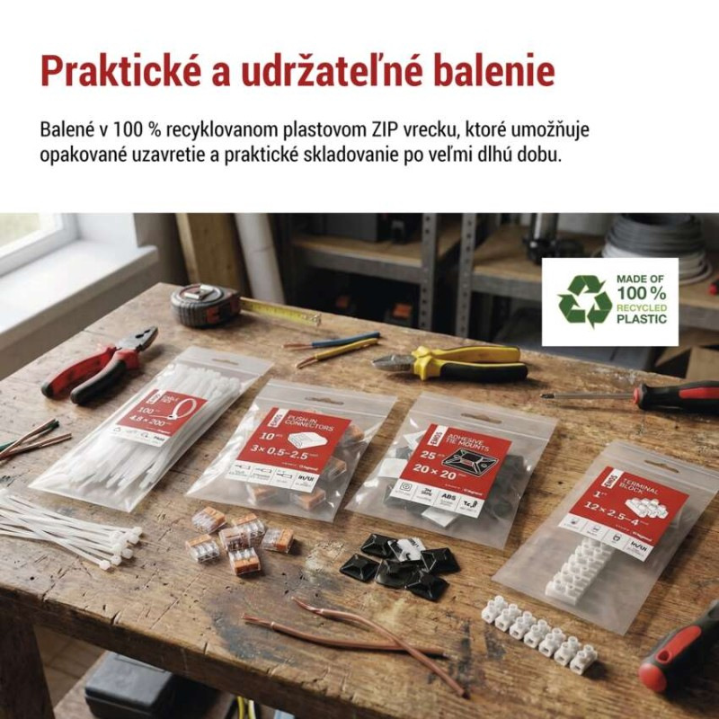 Priama páčková spojovacia svorka 6× 0,2–4 mm2, 10 ks 2