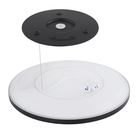 Stropné svietidlo, plast čierny, plast satinovaný, plast biely, podsvietenie, 3 úrovne osvetlenia po 18