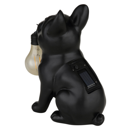 Solárne svietidlo, plast čierny/jantár matný, vypínač, batéria súčasťou balenia AA 300mAh 1,2V, IP44 15